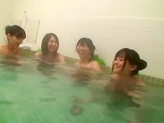 Japanese Schoolgirls Get Naughty in Public Shower Shocker